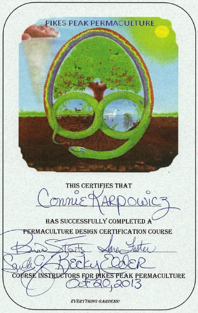 Permaculture certificate